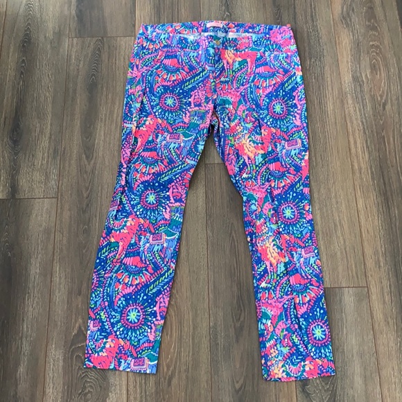 Lilly Pulitzer Pants - Lilly Pulitzer no prob llama Kelly ankle pants